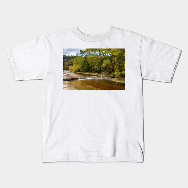 Taughannock Creek Tompkins County New York Kids T-Shirt by Gestalt Imagery